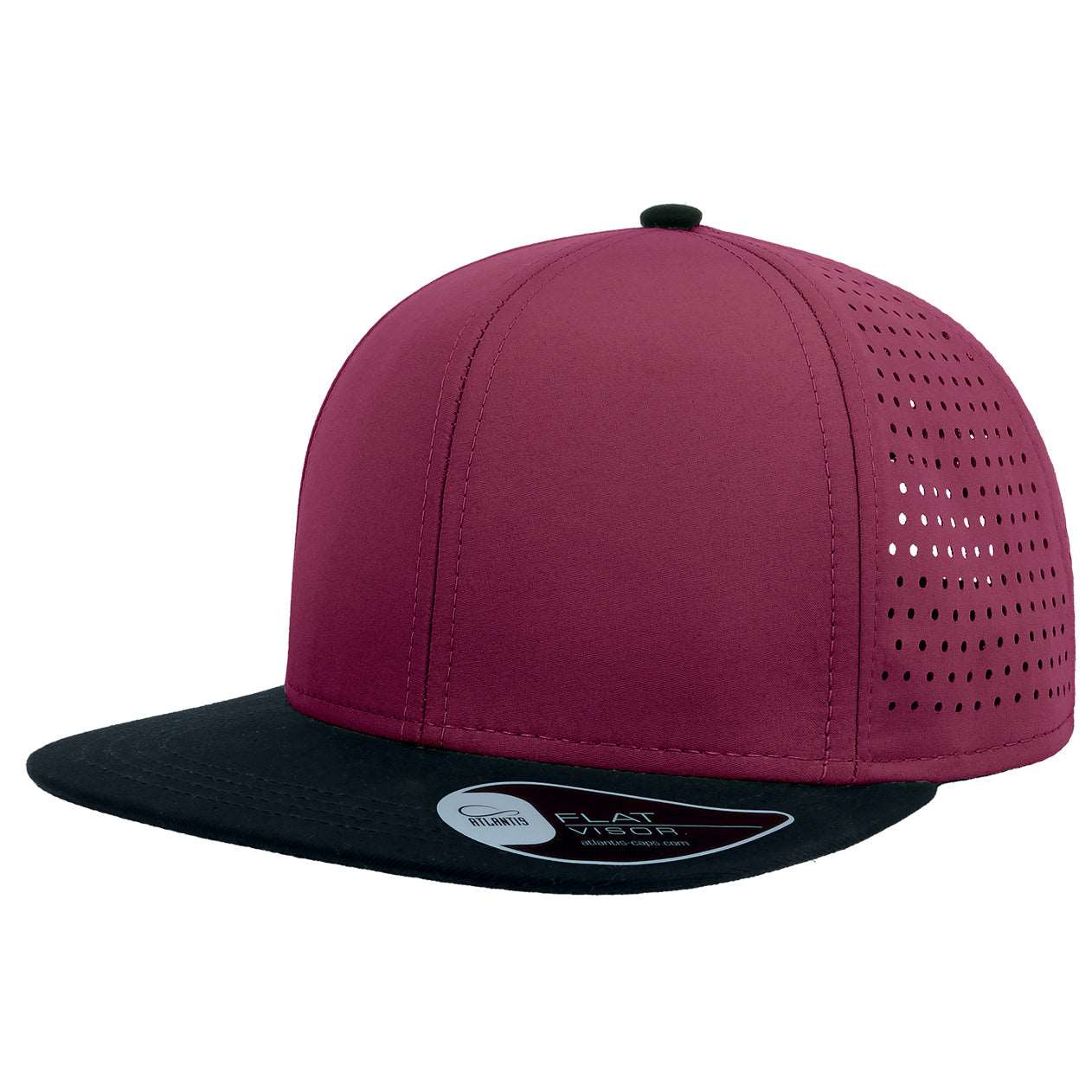 Bank Perforated Flat Peak Cap Atlantis
